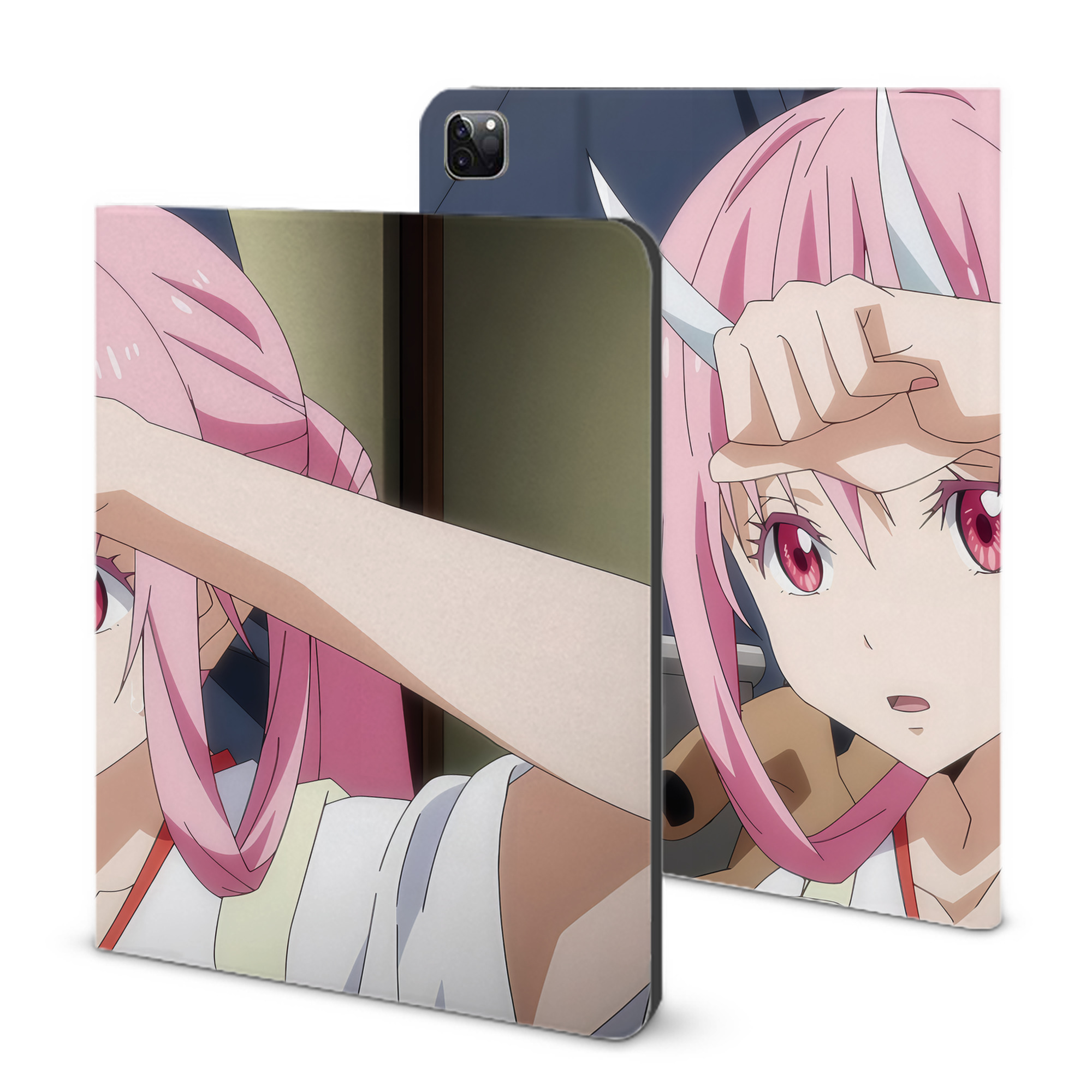 （画像用） 転スラ Regarding Reincarnated to Slime IPad ケース ブック型 PUレザー TPU 耐衝撃 軽量 薄型 ペン収納なし 全面保護 IPad 各モデル対応